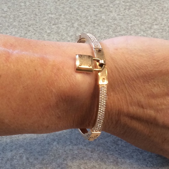 Michael Kors Brillance Padlock Bracelet- Rose Gold - Picture 1 of 16